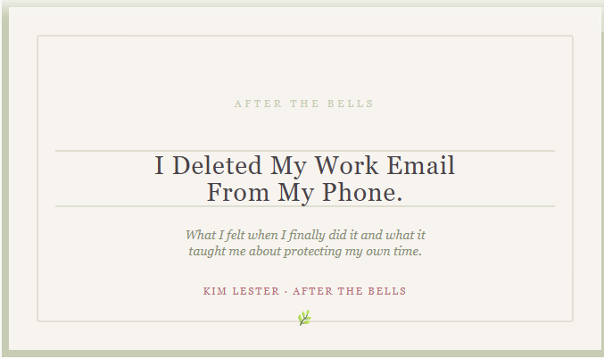 I Deleted My Work Email From My Phone. Here's What Happened