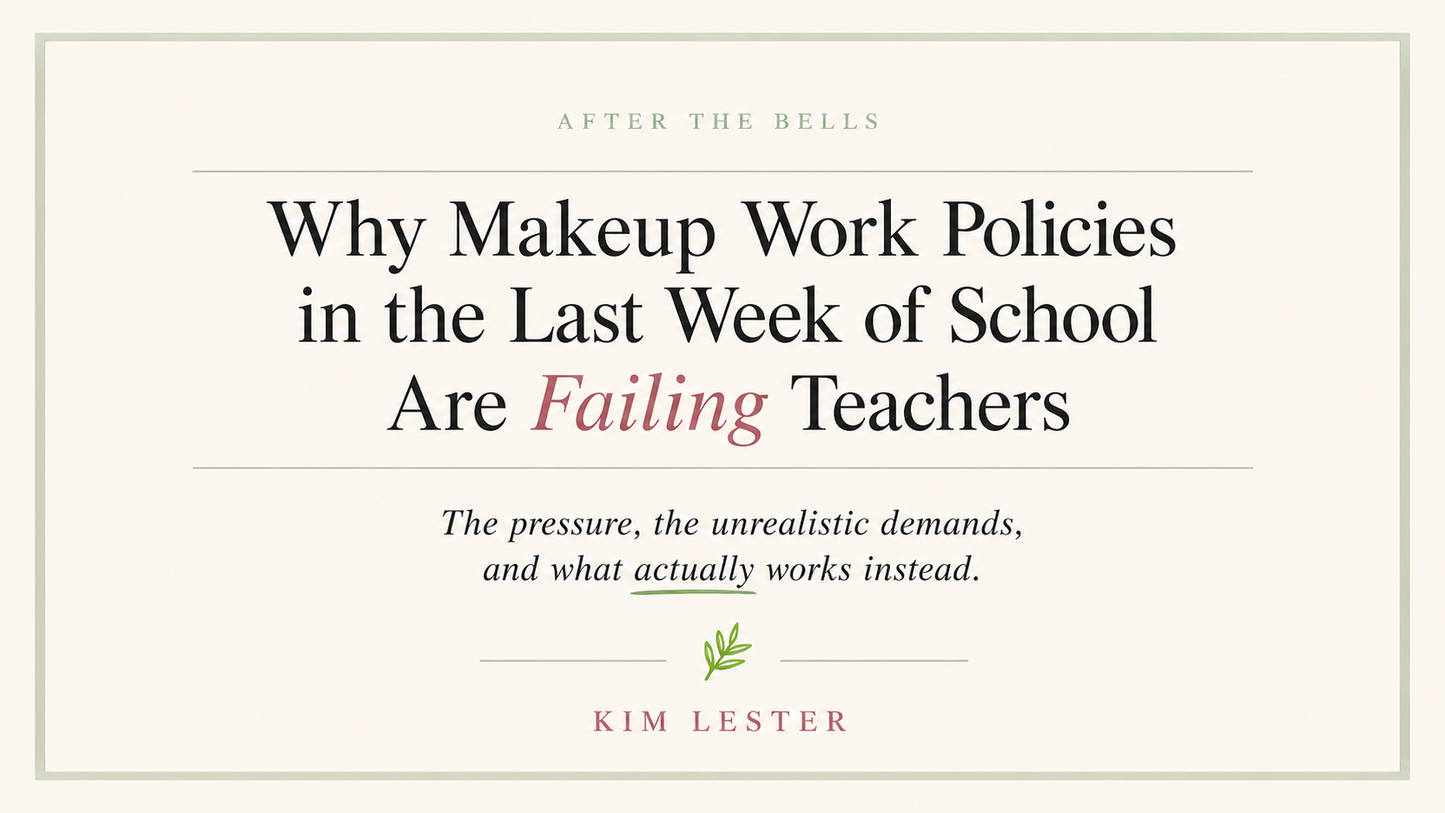 Teachers, We Need to Talk About Makeup Work Policies in the Last Week of School.